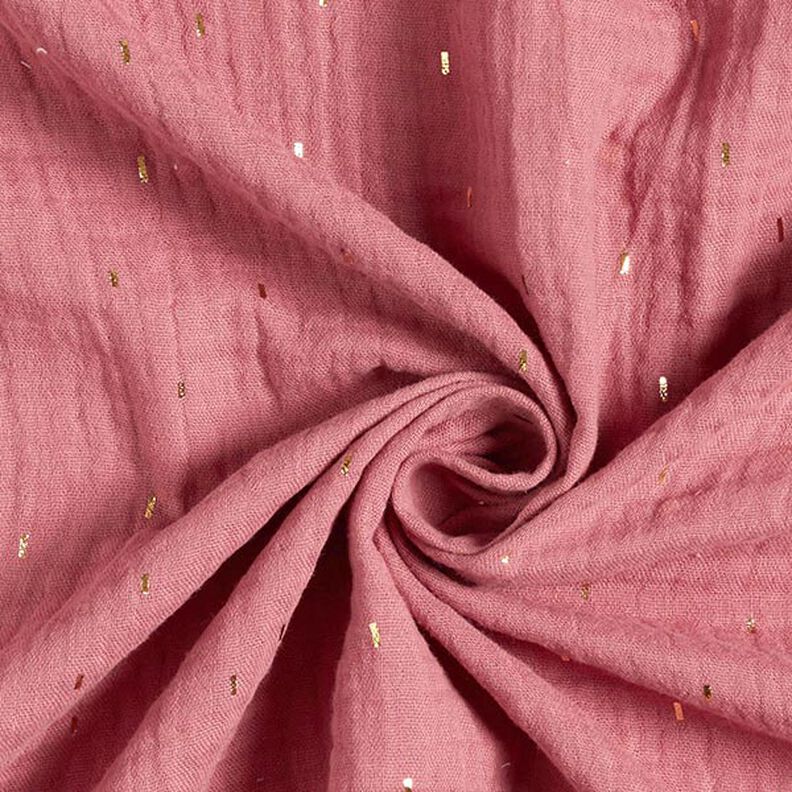 Mousseline imprimé feuille Rectangle | by Poppy – vieux rose,  image number 3