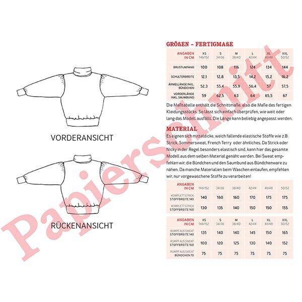 Pull à manches volantées et larges poignets FRAU OKE | Patron prêt à découper | XS-XXL, image number 12