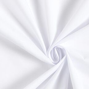 Tissu en polyester et coton mélangés, facile d’entretien – blanc, 