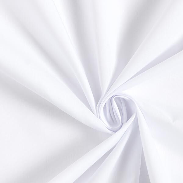 Tissu en polyester et coton mélangés, facile d’entretien – blanc,  image number 1