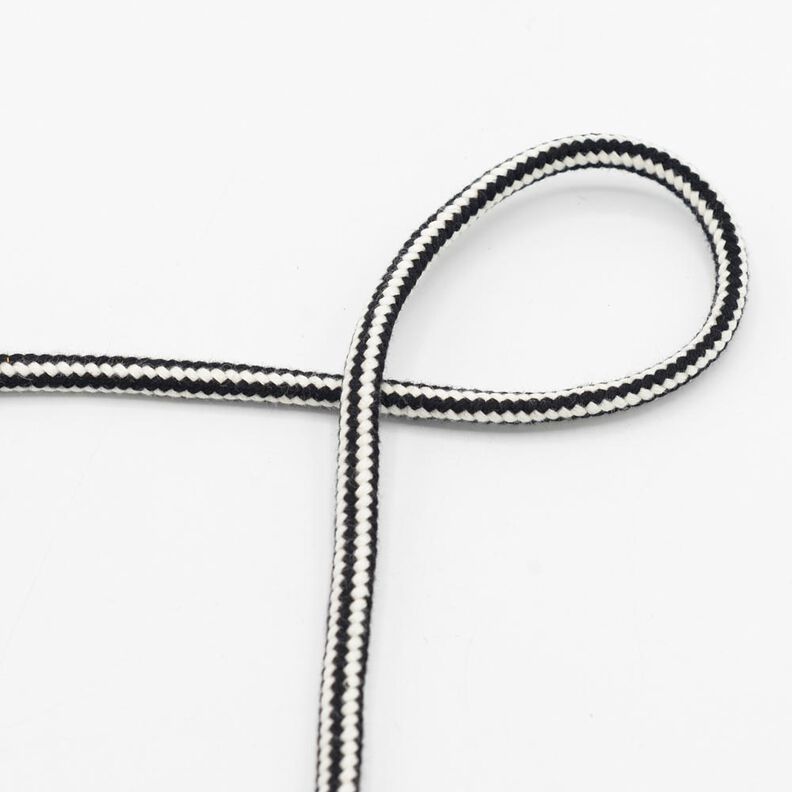 Cordon en coton bicolore [Ø 8 mm] – noir,  image number 1