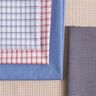 Tissu pour chemise à mini carreaux – blanc/bleu jean,  thumbnail number 5
