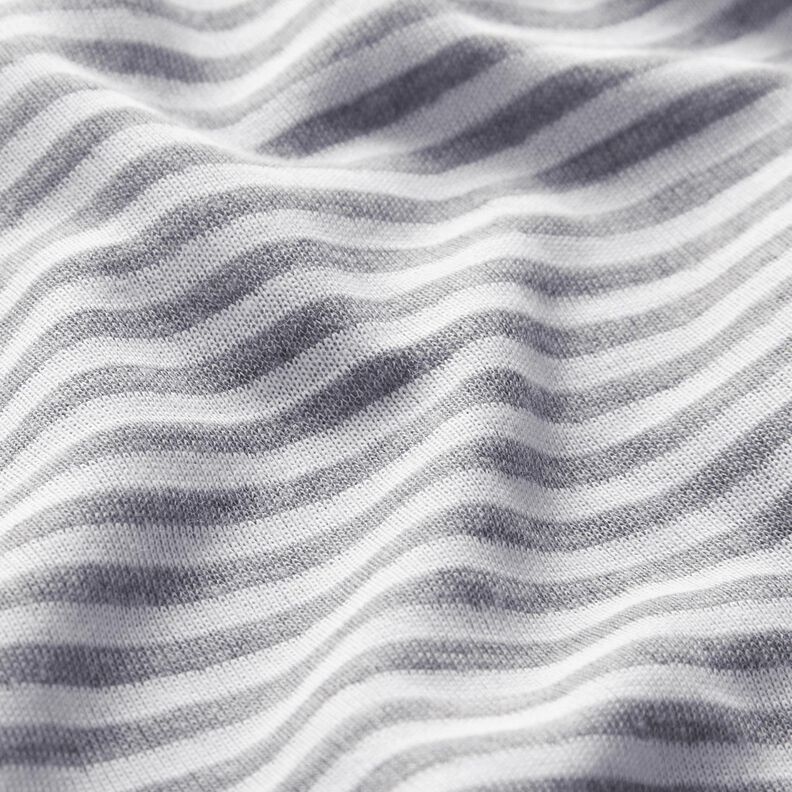 Jersey double face rayures et uni – blanc/gris, image number 2