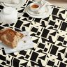 Tissu de décoration Jacquard Texture abstraite – noir/écru,  thumbnail number 8