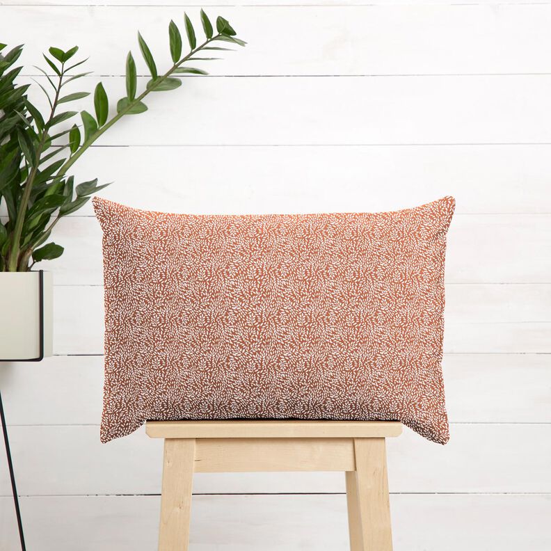 Tissu en coton Cretonne Mini feuilles – homard/blanc,  image number 6