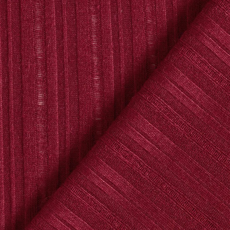 Maille côtelée unie – rouge bordeaux,  image number 5