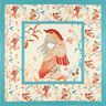 Panneau satin oiseaux et fées | Katia Fabrics – bleu aqua/crème,  thumbnail number 1