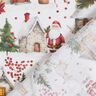 Tissu de décoration Canvas Village d'hiver – blanc/rouge foncé,  thumbnail number 4