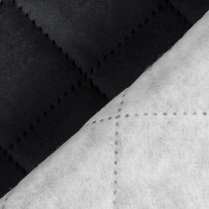 Tissu de revêtement Velours Tissu matelassé – noir,  image number 3