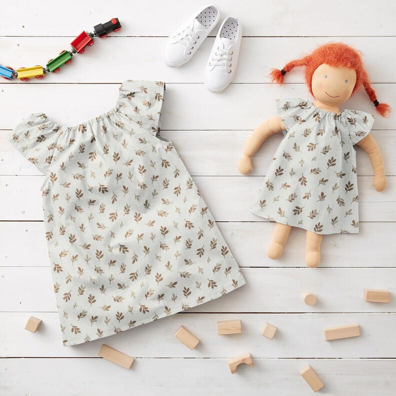 Tissu double gaze de coton Branches | Poppy Fabrics – ivoire/mocca,  image number 5