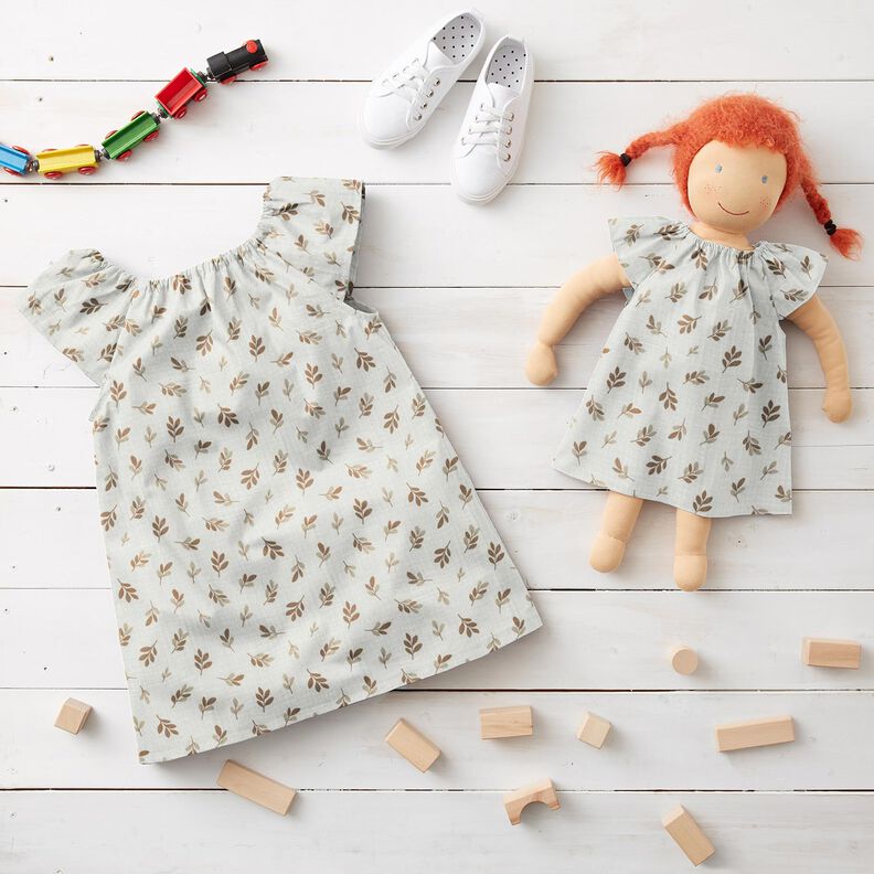 Tissu double gaze de coton Branches | Poppy Fabrics – ivoire/mocca, image number 5
