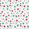 Tissu en coton Cretonne Décoration de Noël – blanc/vert,  thumbnail number 1