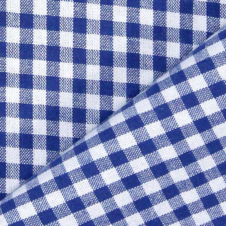Tissu en coton Vichy à carreaux 0,5 cm – bleu roi/blanc,  image number 3