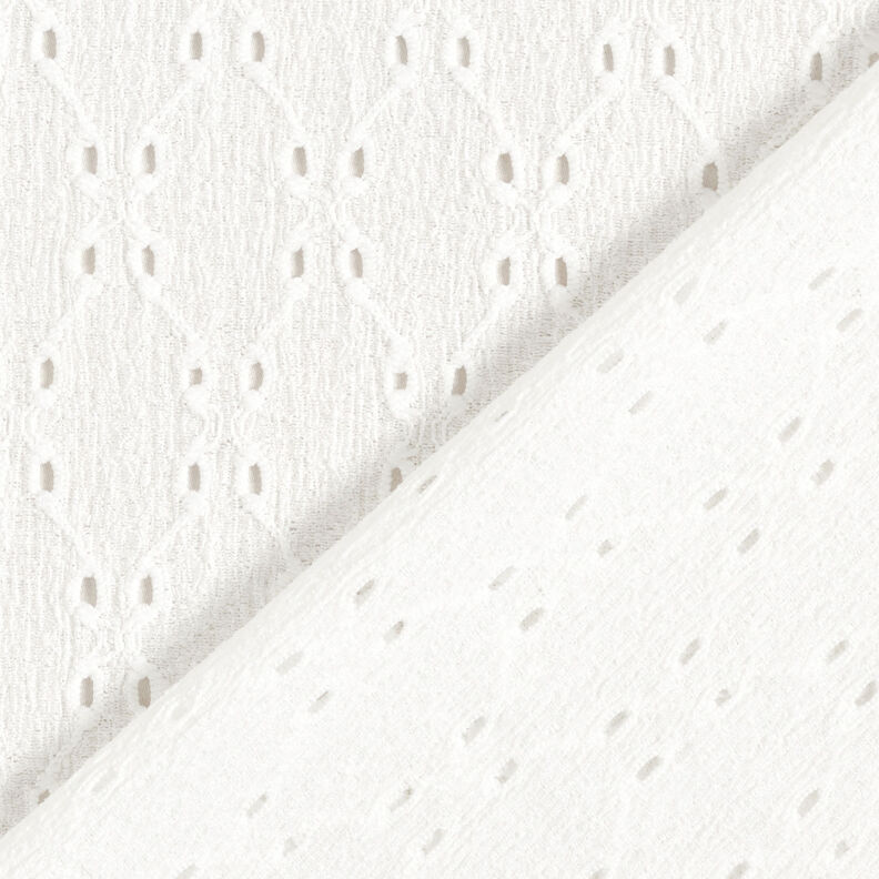Jersey Krinkel à broderie anglaise – blanc,  image number 5