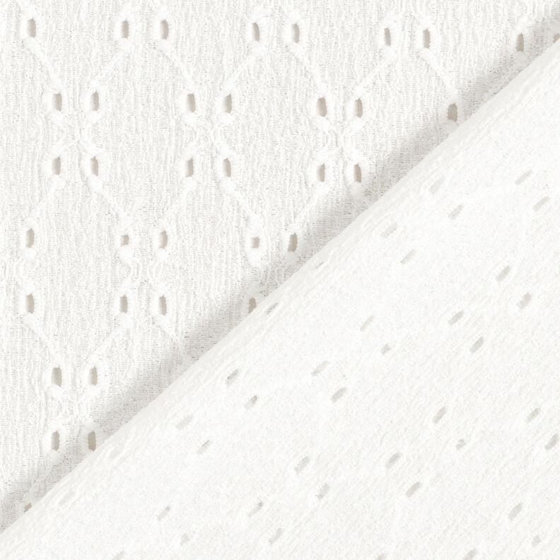 Jersey Krinkel à broderie anglaise – blanc,  image number 5