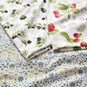 Tissu en coton Cretonne Carreaux à fleurs – blanc/bleu brillant,  thumbnail number 5