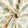 GOTS Tissu en coton cretonne animaux de la savane mignons – blanc,  thumbnail number 3