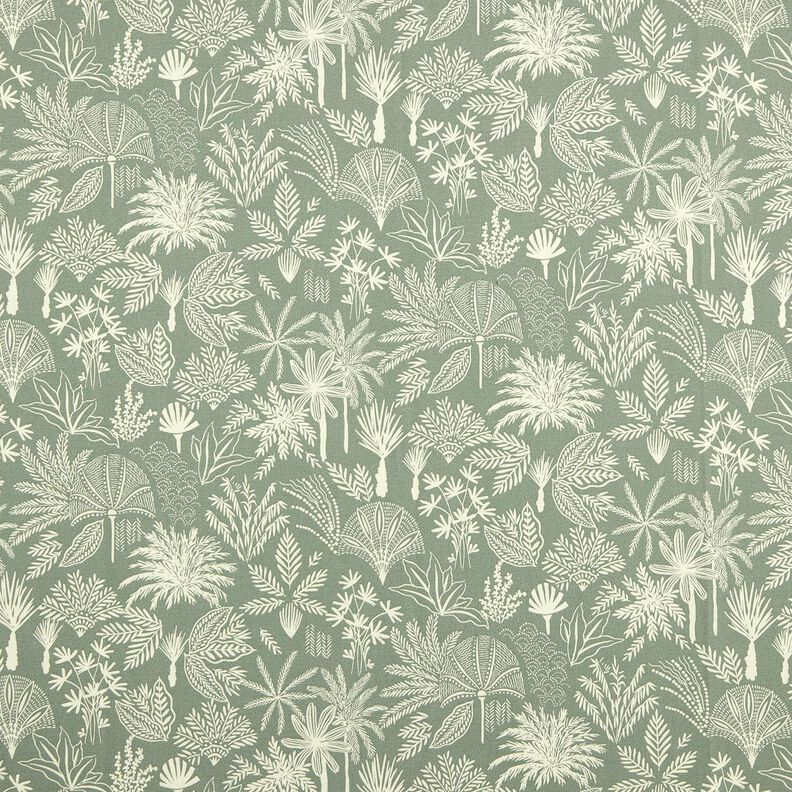 Tissu de décoration Semi-panama Palmiers abstraits – roseau/nature – roseau/nature,  image number 1