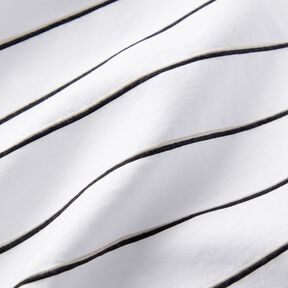 Coton mélangé à larges rayures – blanc/noir, 