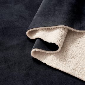 Velours avec intérieur en polaire Sherpa – noir, 