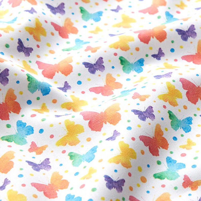 Tissu de décoration Satin de coton Papillons,  image number 2