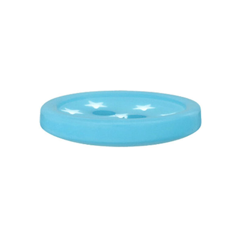 Bouton plastique Étoiles – turquoise,  image number 2