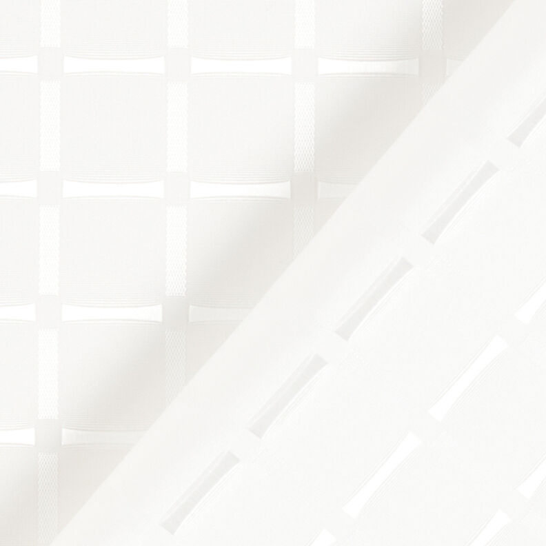 Taffetas pour doublure jacquard à carreaux effet brillant – blanc, image number 4