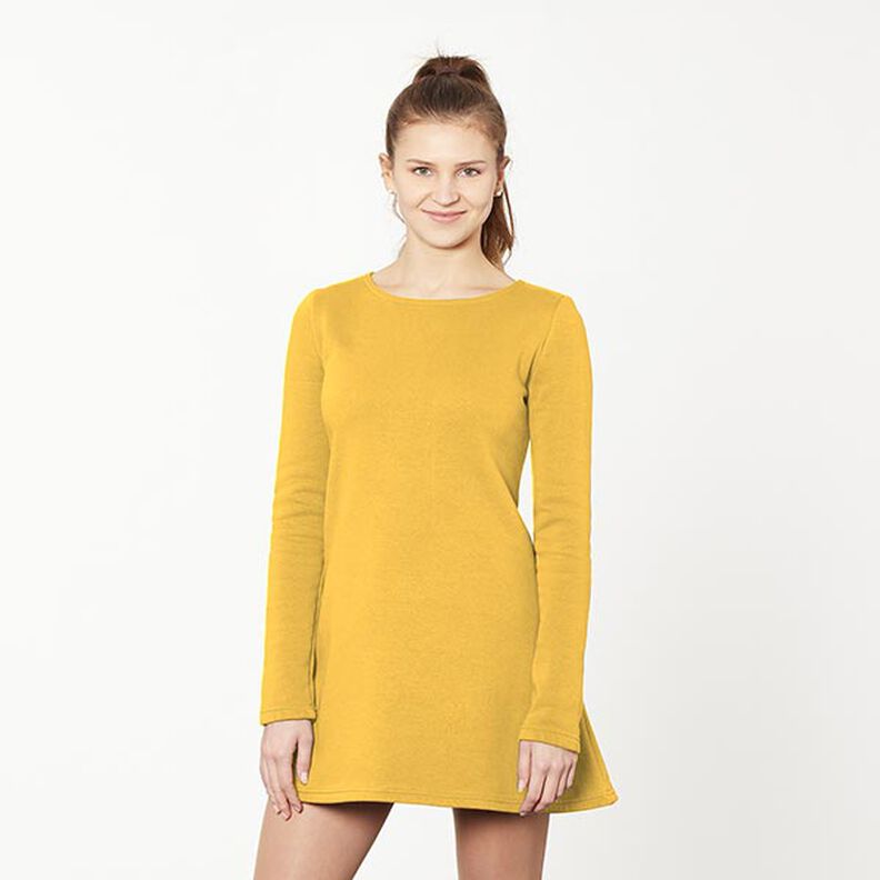 French Terry léger uni – jaune soleil, image number 6