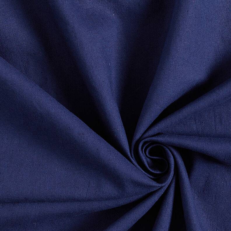 Mélange lin coton Uni – bleu marine,  image number 1