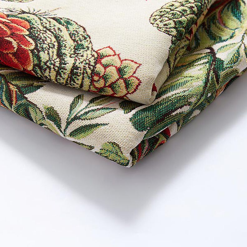 Jacquard Gobelin Palmier Monstera – vert/rouge,  image number 5