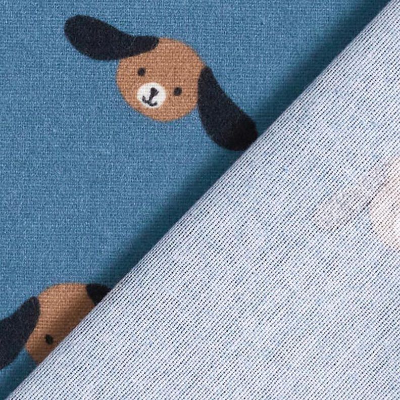 Flanelle coton Têtes de chiens – bleu jean,  image number 4