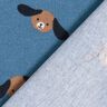 Flanelle coton Têtes de chiens – bleu jean,  thumbnail number 4