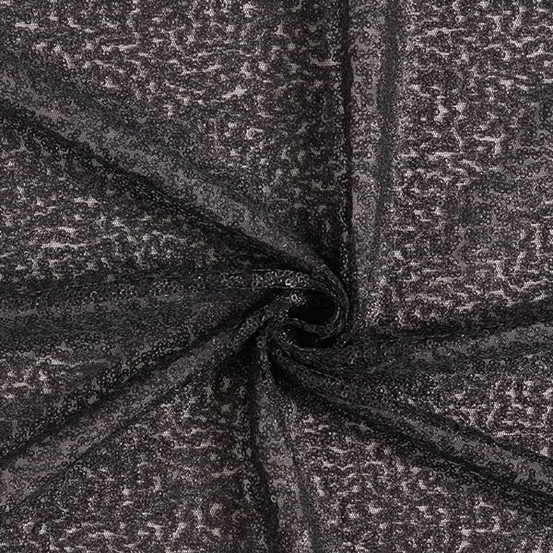 Tissu à paillettes Lignes sinueuses – noir,  image number 3