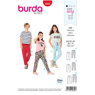 Pantalon de survêtement, Burda 9300 | 122 - 164, 