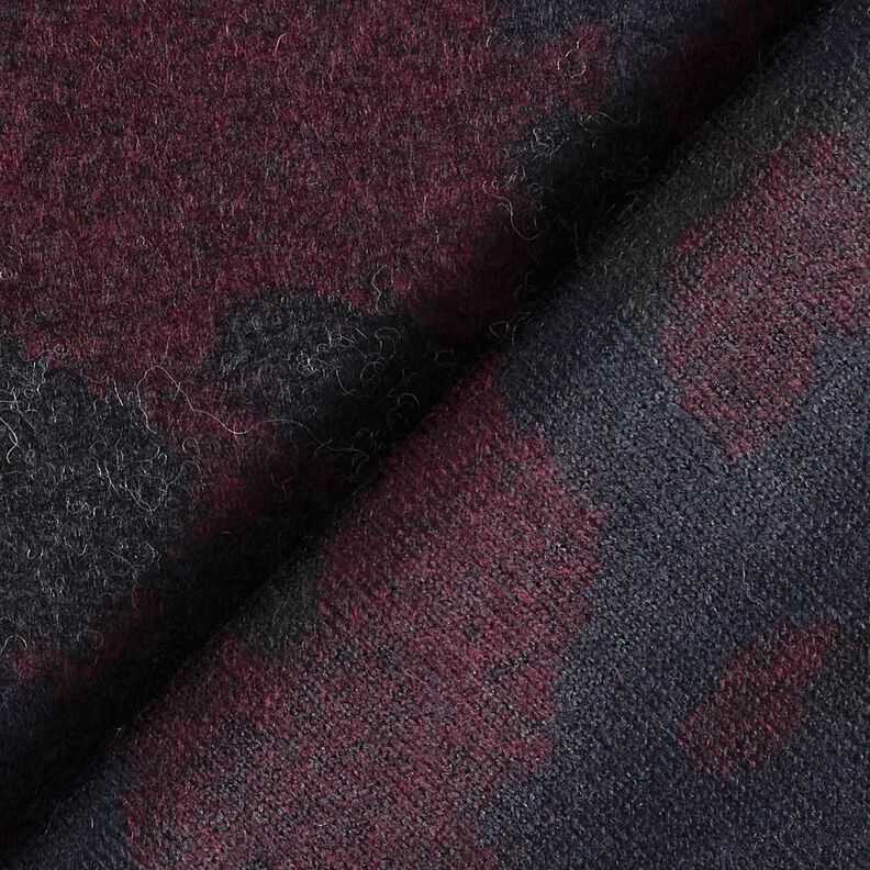 Tissu pour manteau Mélange de laine Camouflage – noir/merlot,  image number 4