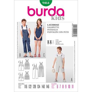 Salopette pour enfants, Burda 9464, 