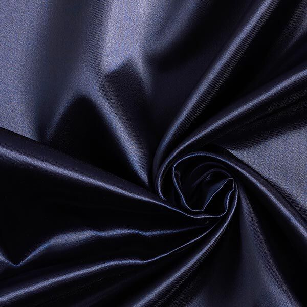 Satin polyester – bleu nuit,  image number 1