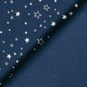 Tissu en coton Popeline Imprimé feuille Étoile de Noël – bleu nuit/argent métallisé,  thumbnail number 4