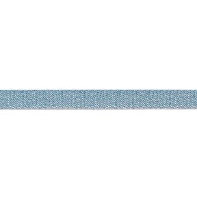 Ruban tissé Métallique [9 mm] – bleu brillant/argent métallisé, 