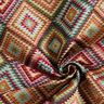 Tissu de décoration Gobelin Losanges dentelés – beige clair/carmin,  thumbnail number 3