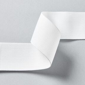 Bande en caoutchouc lisse [3 m | 50 mm] – blanc, 