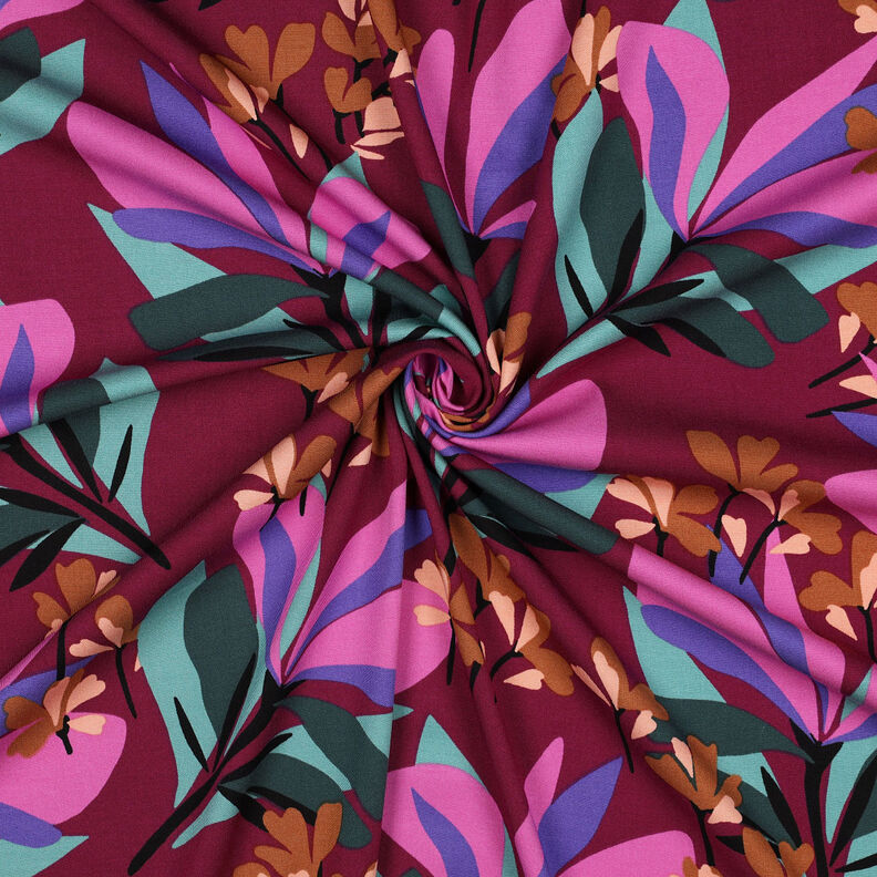 Tissu en viscose stretch Spring Garden | Nerida Hansen – mauve/sapin bleu,  image number 3