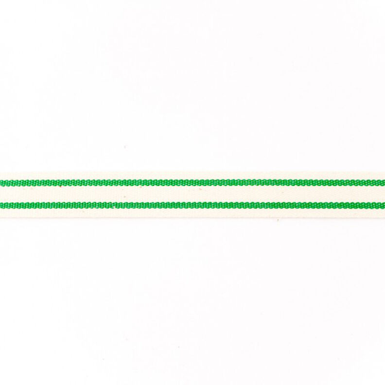 Ruban tissé Coton rayures – vert,  image number 1