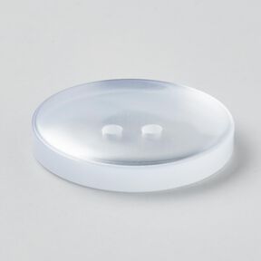 Bouton 2 trous brillant [Ø 25 mm] – blanc, 