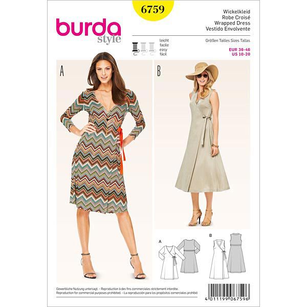 Robe portefeuille Burda 6759