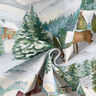 Tissu de décoration Gobelin Paysage hivernal – ivoire/turquoise clair,  thumbnail number 3