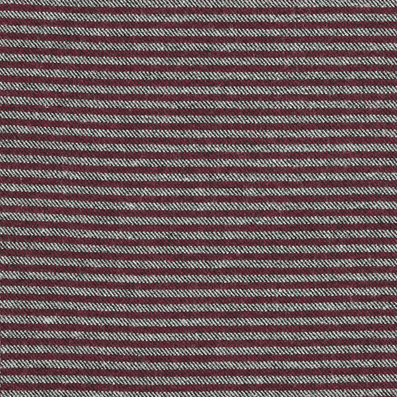 Tissu de pantalon Rayures – merlot/gris,  image number 1