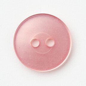 Bouton 2 trous brillant [Ø 15 mm] – rose, 