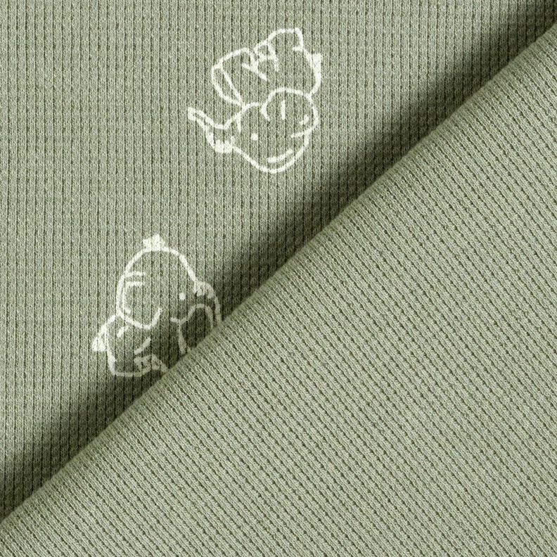 Jersey gaufré Bébés éléphants – greige, image number 4