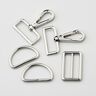Accessoires pour sacs Set [ 5-pi&egrave;ces | 38 mm] &ndash; argent m&eacute;tallis&eacute;,  thumbnail number 1